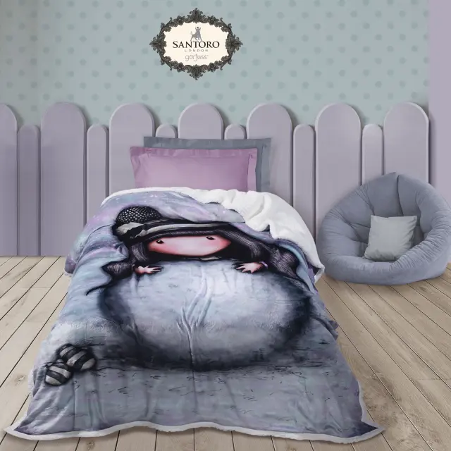 Κουβέρτα 160Χ220 Μονή Fleece Sherpa Das Home Santoro Gorjuss The Snow Girl 5033