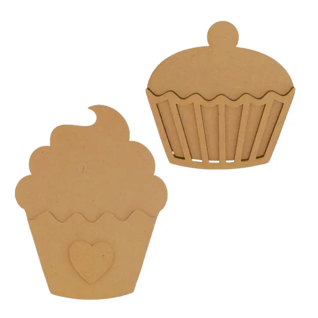 Διακοσμητικά σχέδια MDF, Stamperia, Coffee and Chocolate, Cupcakes, 5 τεμ.