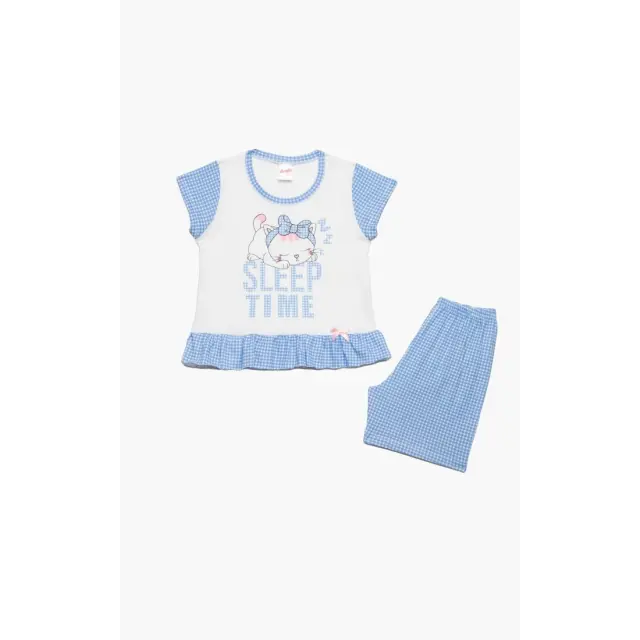 Πυτζάμα Βρεφική Καλοκαιρινή Minerva Sleep Time Λευκό No 4 61933-005 2