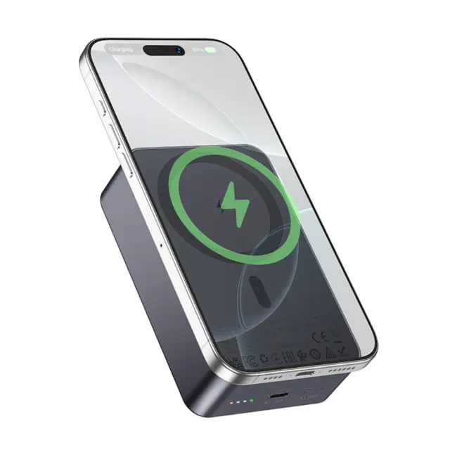 Power Bank Hoco J160B 20000mAh PD20W QC3.0 1xUSB-C με Ασύρματη Φόρτιση 15W και LED Ένδειξη Μπαταρίας Μαύρο 3