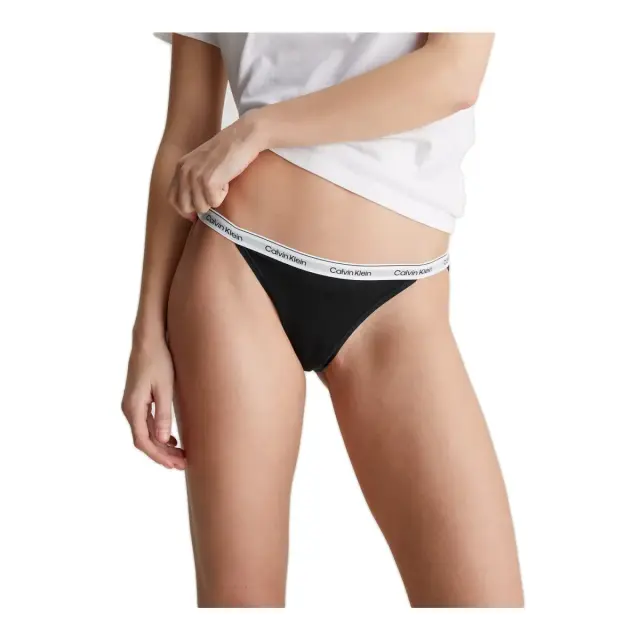 Calvin Klein Γυναικείο Slip Bikini Modern Logo, Χρώμα Μαύρο - XL