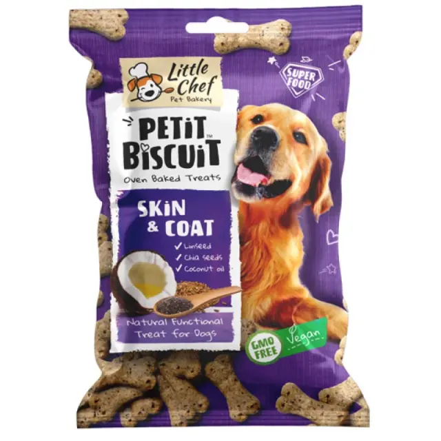 Little Chef Petit Biscuit Vegan Skin & Coat Μπισκότα Σκύλου 150gr