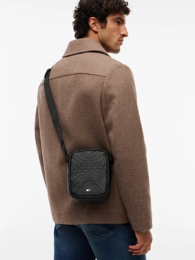 Ανδρική Τσάντα Χιαστή Tommy Hilfiger AM0AM014689-BDS Μαύρη Μαύρο - One Size 3
