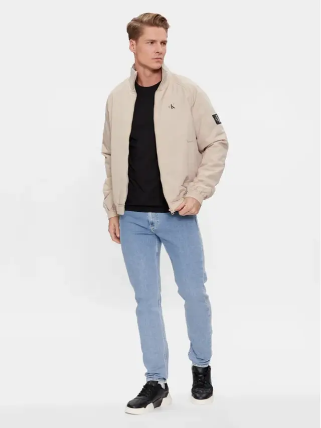 Calvin Klein - Ανδρικό Χειμωνιάτικο Μπουφάν Harrington Jacket Regular Fit J30J324697-PED Μπεζ 2