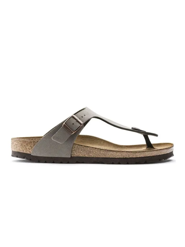 Birkenstock Σαγιονάρες Unisex Birko-Flor-Nubuck(ανθεκτικό υλικό της Birkenstock-επιτρέπει την επαφή με το νερό) Γκρί BIR/GIZEH 043391 STONE 3