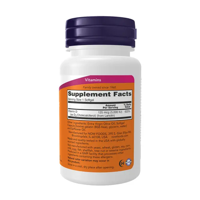 Now Foods Vitamin D-3 5,000 IU 2