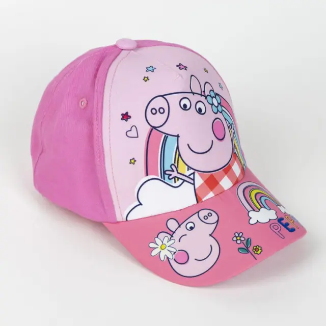 Peppa Pig σετ γυαλιών ηλίου και καπέλου μπέιζμπολ με UV 400 Ροζ 2