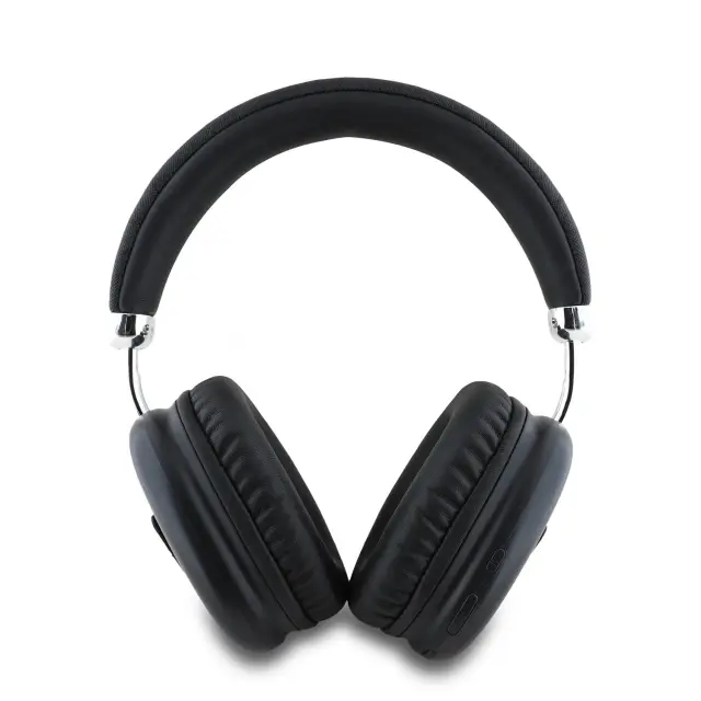 Guess Saffiano PU Leather Triangle Logo Wireless Headphone Black 3