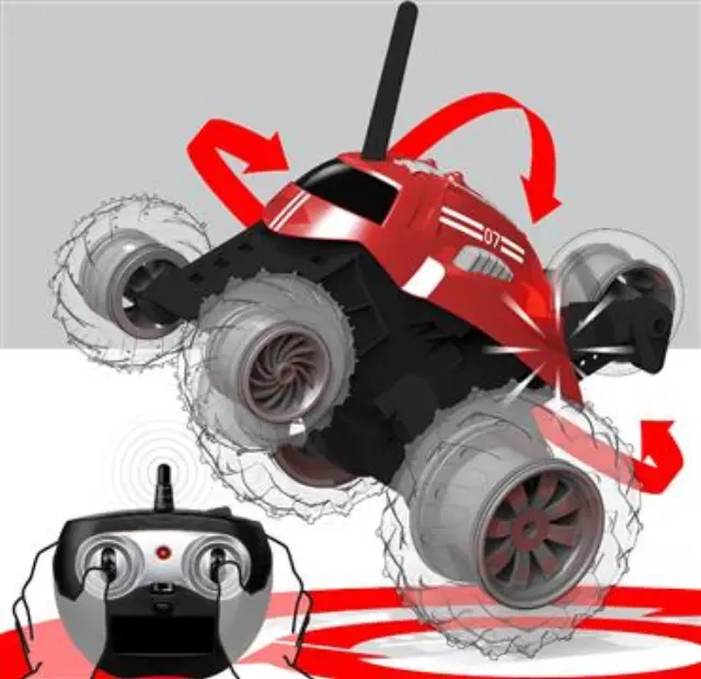 Sharper Image Τηλεκατευθυνόμενο Όχημα 360° Spinning Thunder Tumbler Red 3