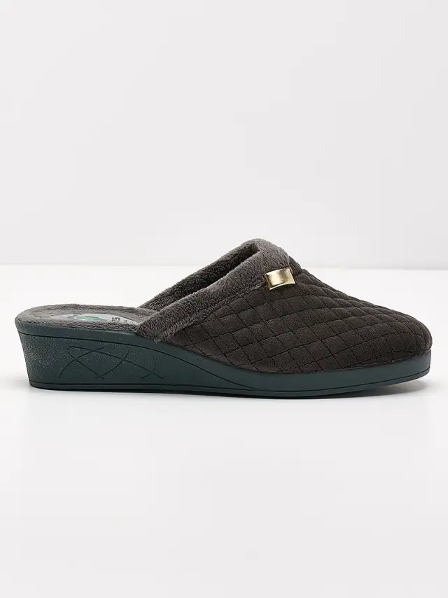 Comodos Παντόφλες Γυναικείο ύφασμα Γκρί VUL/03509 GRIS 3