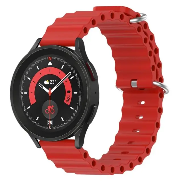 Ocean Style Λουράκι για Smartwatch 22mm-Red OEM