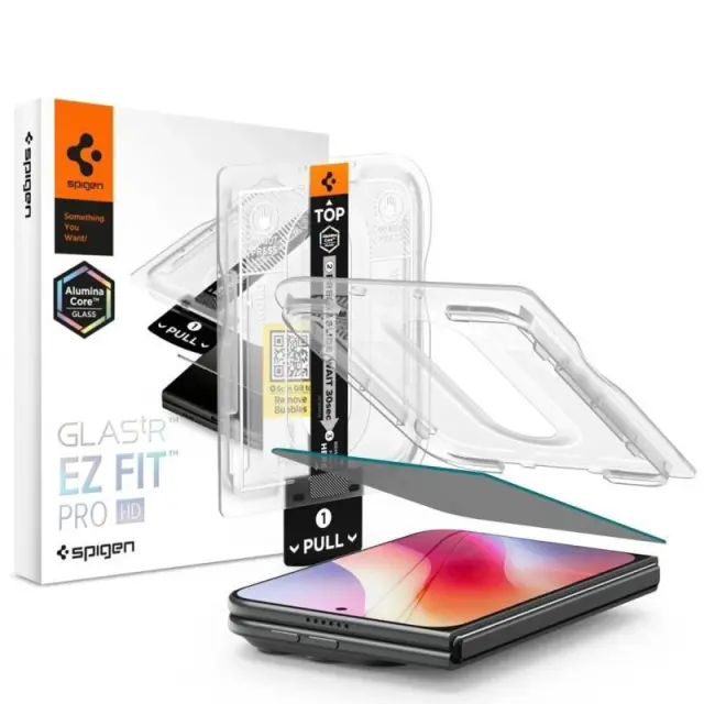 Tempered Glass Full Face Spigen Glas.tR EZ-FIT Privacy Apple iPhone Duo Μαύρο (1 τεμ.) N71821