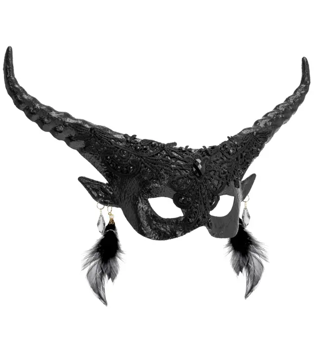 Αποκριάτικο Αξεσουάρ Μάσκα Ματιών Black Devil (MySeason) (W-08485)