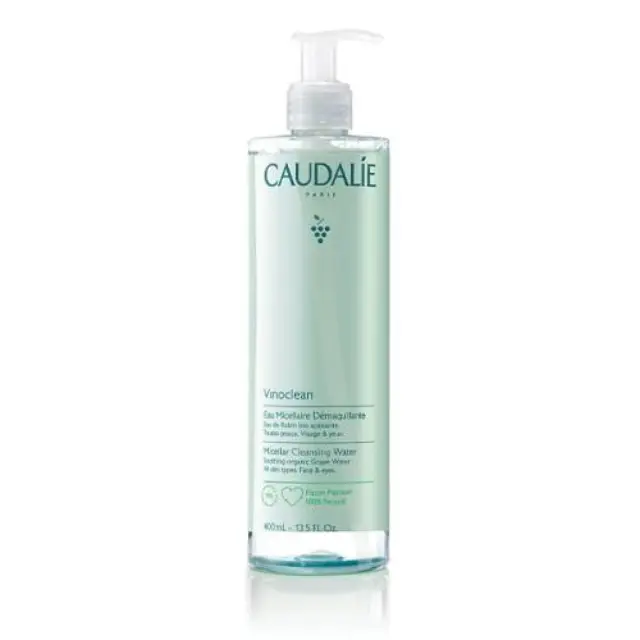Caudalie Vinoclean Micellar Cleansing Water Νερό Καθαρισμού και Ντεμακιγιάζ για Πρόσωπο και Μάτια για Κάθε Τύπο Επιδερμίδας, 400ml
