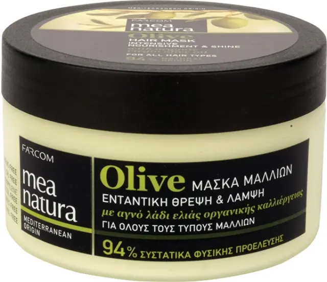 Farcom Mea Natura Olive Μάσκα Μαλλιών Εντατική Θρέψη & Λάμψη 250ml
