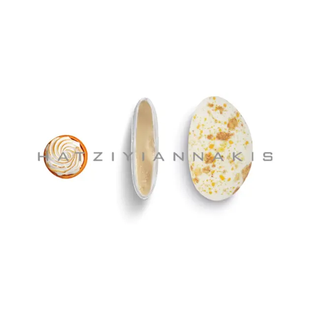 Κουφέτα Bijoux supreme white choco lemon pie πιτσιλωτό κίτρινο - χρυσό μεταλλιζέ 1Kgr