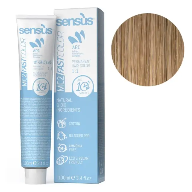 Sensus MC2 Fast Color 9.3 Very Light Golden Blonde 100ml - (μόνιμη βαφή χωρίς αμμωνία για γρήγορη εφαρμογή)