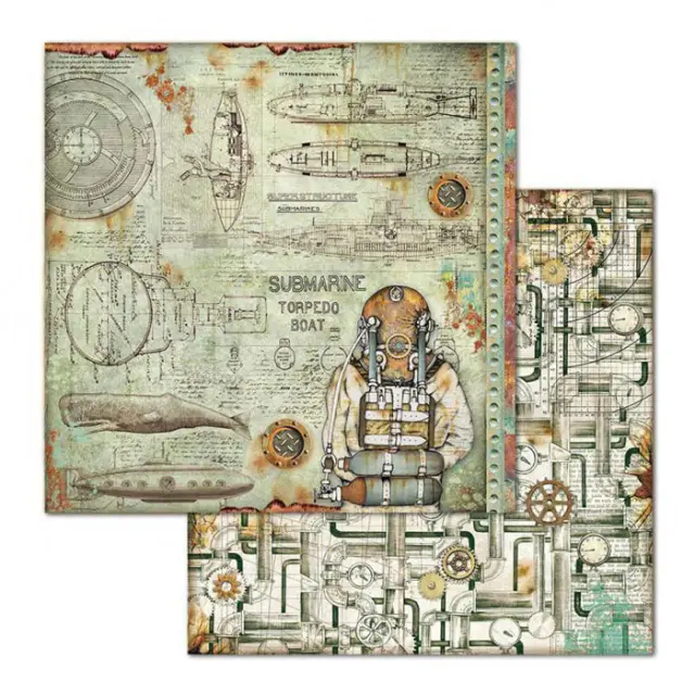 Χαρτί Scrapbooking Stamperia Διπλής Όψης - Sea World Seadiver - 31x30cm