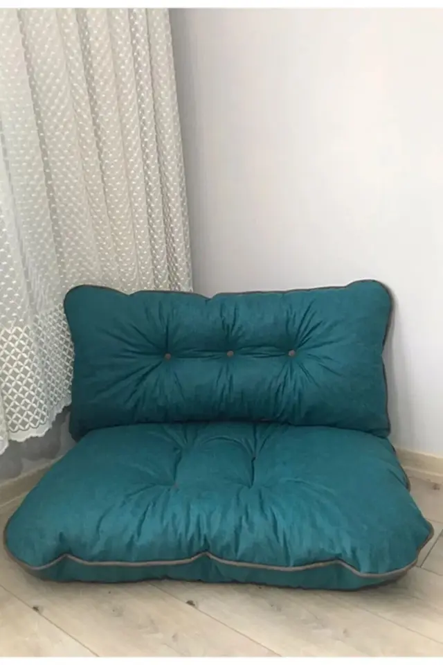 Stewehome Σετ 2 τεμαχίων μαξιλάρια δαπέδου για κήπο και παλέτα με ορθογώνιο σχήμα μοντέρνου στιλ 70x95 cm 3