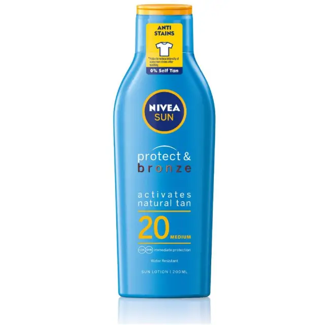 Nivea Sun Protect + Bronze Lotion SPF 20, 200ml