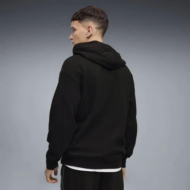 Puma Ess Elevated Relaxed Material Hoodie (694309-01) - Μαύρο 3