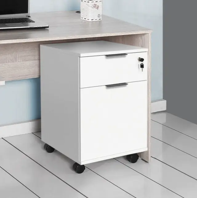 Συρταριέρα γραφείου RKM-311-DD Rio Λευκό 41x61x45cm 2