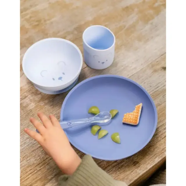Σετ Φαγητού 4 τεμ. Αρκουδάκι Mealtime Nattou Μπλε N873093 2