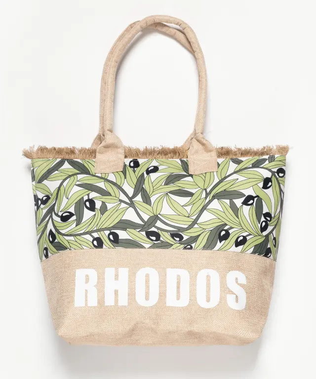 Τσάντα με χερούλι (49cm x 15cm x 34cm) ελιά RHODES - -