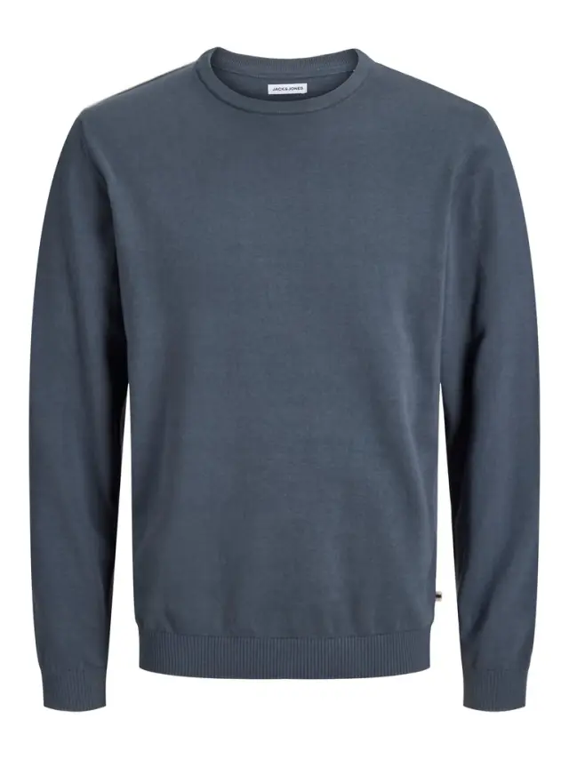 JJEBASIC KNIT CREW NECK NOOS - Turbulence