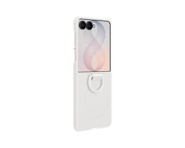 EF-EF776CWE Samsung Silicone Magnetic Cover with Ring for Galaxy Z Flip 8 Cream 3