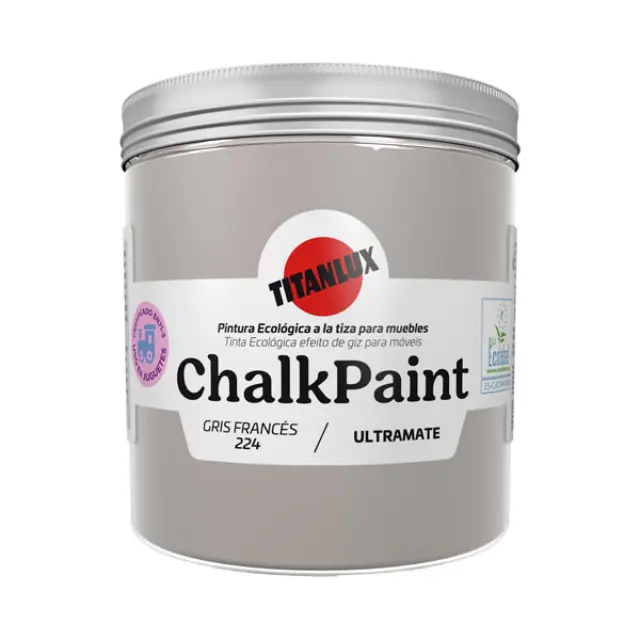 Χρώμα Κιμωλίας TITAN Chalk Paint Gris Frances 224 750ml