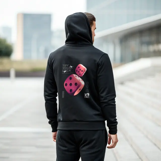 Φούτερ Noshame® Μαύρο με τύπωμα - 3025005 - XXL
