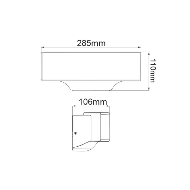 LED SMD WALL LUMINAIRE 13W 710LM 110° 230V AC 3.000K DARK GREY CRI80 IP65 30.000HRS / LG7105G 2