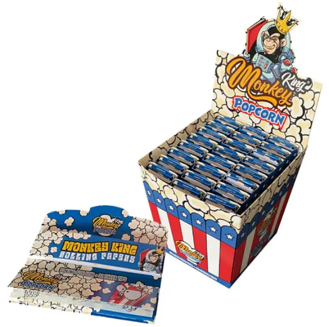 Monkey King Χαρτάκια Popcorn «Touch and Smell» - King Size Slim με Τζιβάνα 2