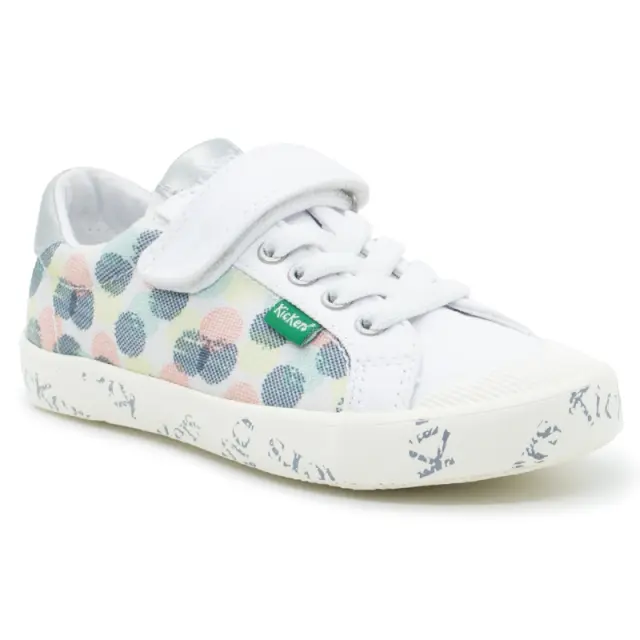 Sneakers KICKERS Λευκό πουά Gody 860863-30 33 - 38