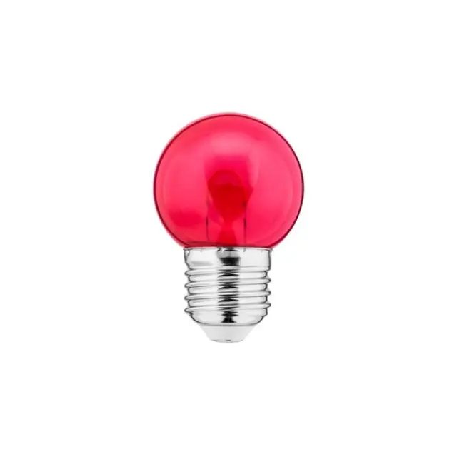 LED Color Bulb 1W E27 G45 240V 10Lm PC red clear FILAMENT U