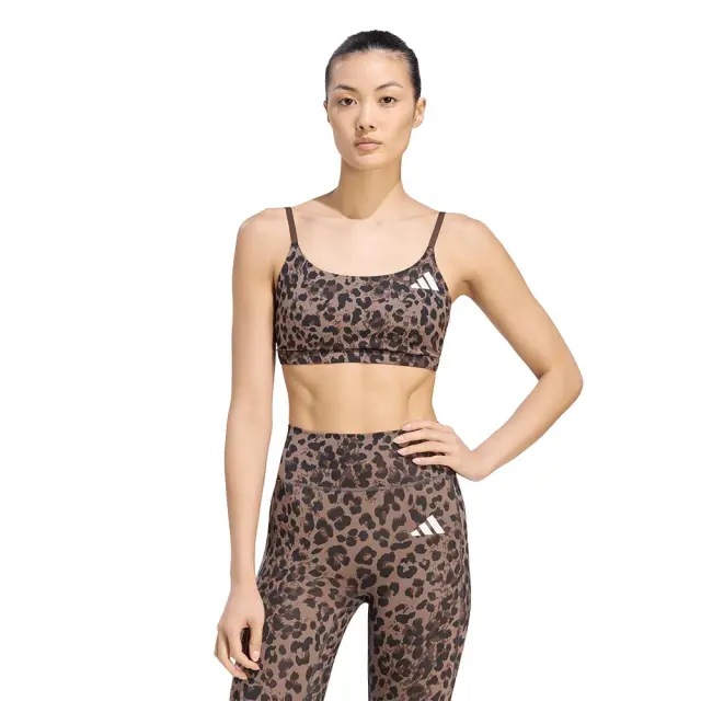 adidas Performance Women's Optime Allover Print Light Support Bra Καφέ KZ2515 (adidas Performance) 3