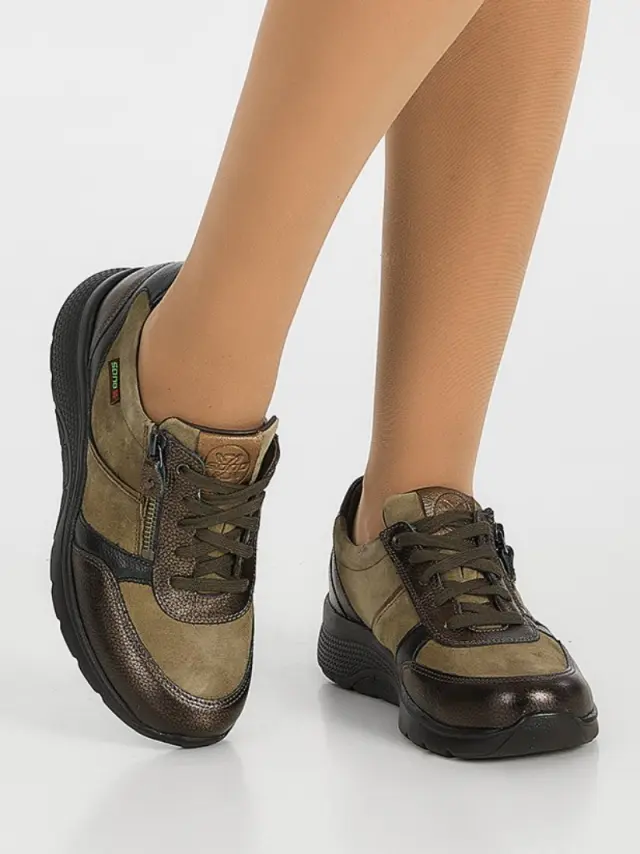 Mephisto/Sano Sneakers Γυναικείο δέρμα/δέρμα Nubuck Πράσινο SAN/IZAE OLIVE 2