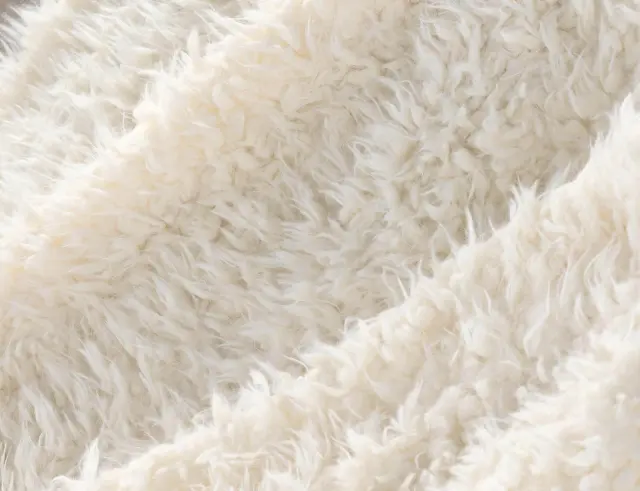 Κουβέρτα Mouton Douceur d'intérieur με εσωτερική επένδυση fleece και διαστάσεις 125x150cm - White 1609566 3