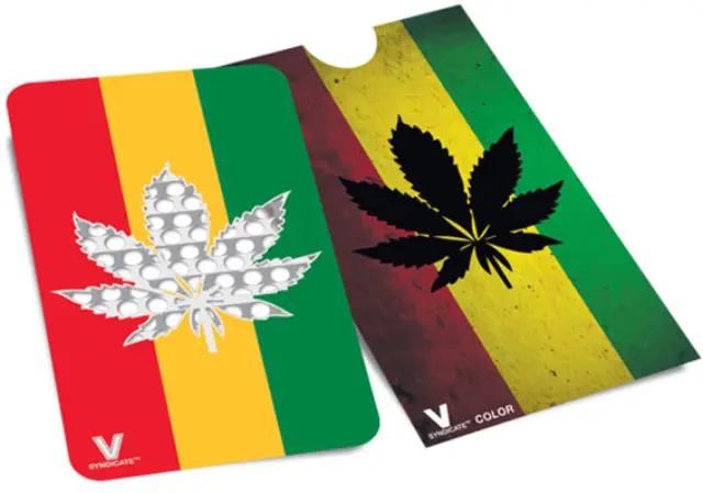V-syndicate Credit Card Grinder Σχέδιο Rasta Leaf