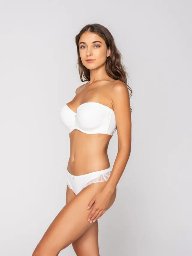 Luna Melody Νυφικό Σουτιέν Strapless Μπαλκονέ Ιβουάρ 2