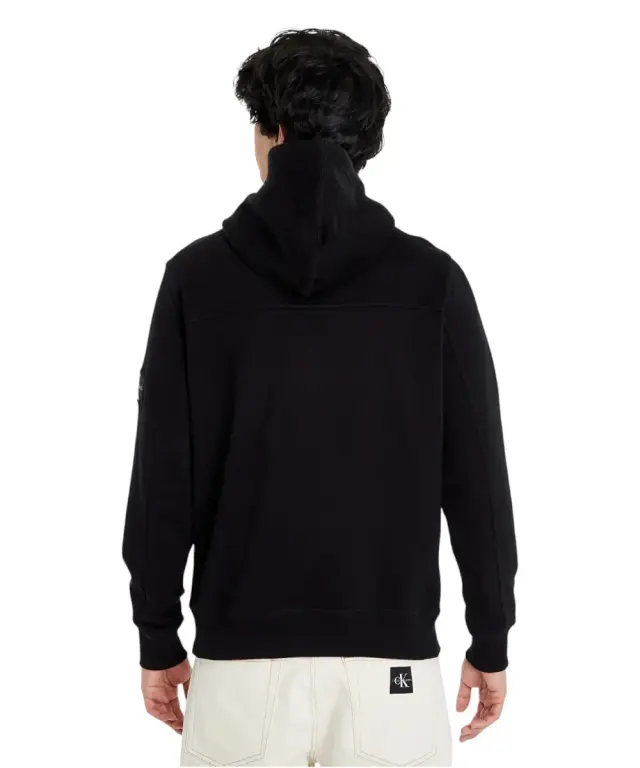 Calvin Klein - Ανδρικό Φούτερ Monogram Sleeve Badge Regular Fit J30J314036-BAE Μαύρο - XL 2