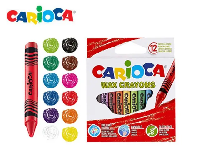 Carioca Κηρομπογιές 12 Χρώματα Wax Crayons 42365 3