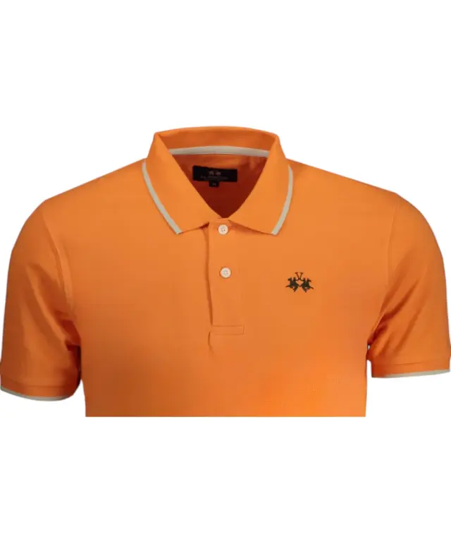La Martina - Ανδρικό T-Shirt Polo Anthony Regular Fit BPMP04-PK031-02163 Πορτοκαλί 3