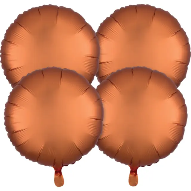 Μπαλόνι Φοιλ 18 Satin Luxe Amber- Πορτοκαλί / 4 τεμ