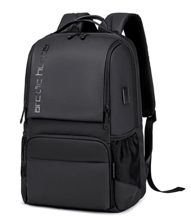 ARCTIC HUNTER τσάντα πλάτης B00532 με θήκη laptop 15.6", USB, 28L, μαύρη