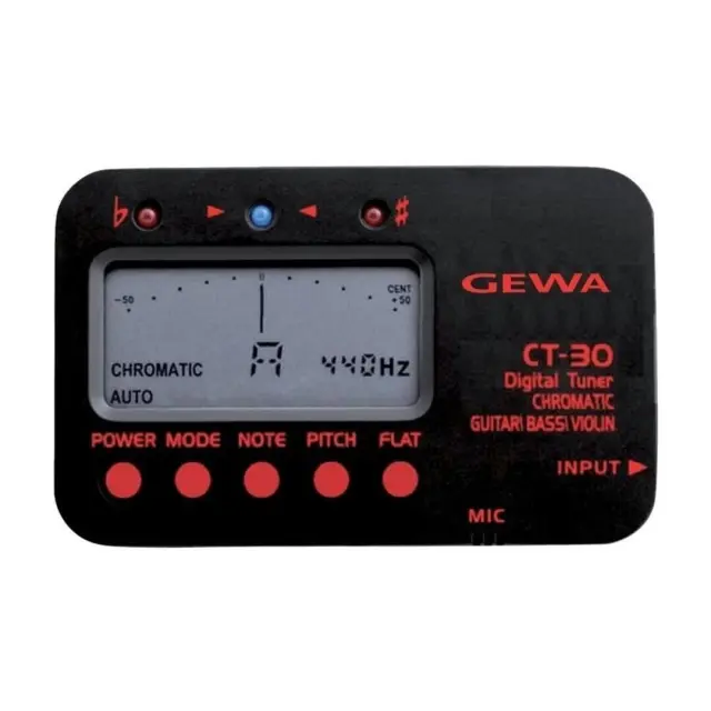 Gewa 902102 CT-30 Χρωματικό Χορδιστήρι Μαύρο