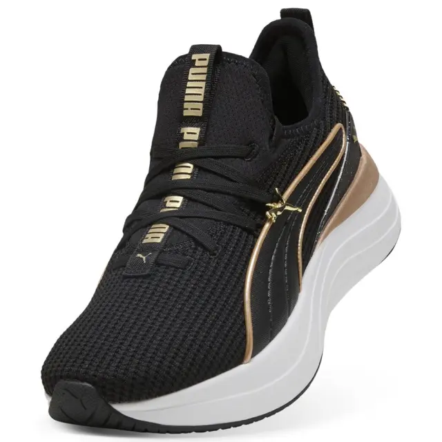 Puma Women's Softride Sabrina Polished Chrome Μαύρο - Χρυσό 313719-01 (Puma) 3