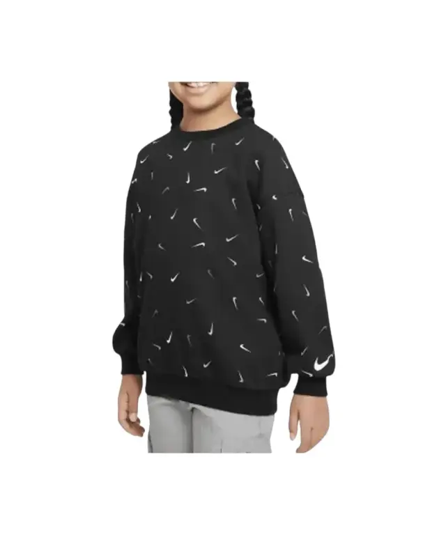 Nike - Παιδική Μπλούζα Φούτερ Zip-Up 36K599-023 Μαύρο - 4 ετών