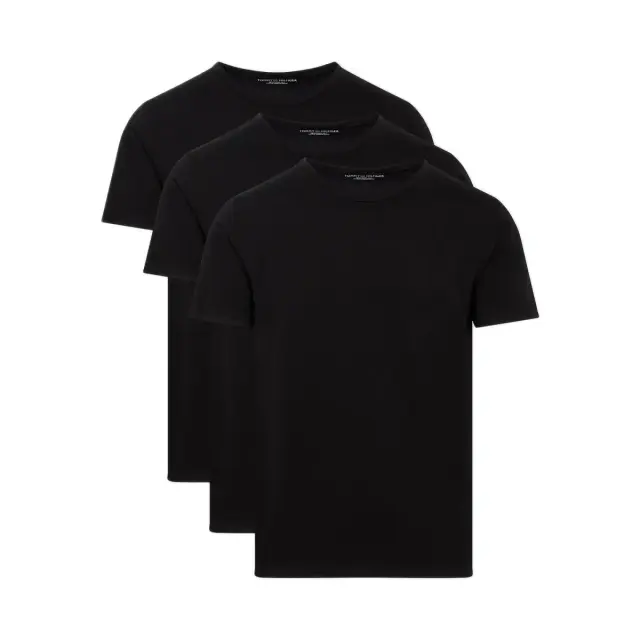 Tommy Hilfiger Ανδρικό Φανελάκι Κοντό Μανίκι Premium Essential Stretch - Τριπλό Πακέτο, Χρώμα Μαύρο-Μαύρο-Μαύρο - M